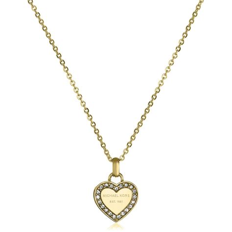 michael kors gold heart necklace.